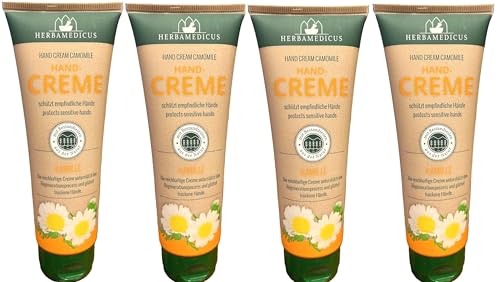 4er Pack. Herbamedicus Handcreme Kamille empfindliche Hände, 4x 125ml von Herbamedicus