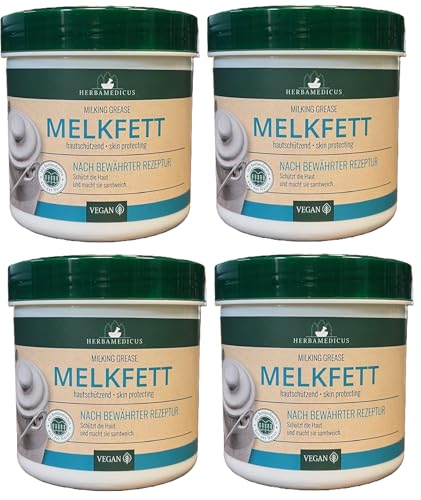 Herbamedicus Melkfett langbewährte Hautpflegemittel, 4x 250ml von Herbamedicus