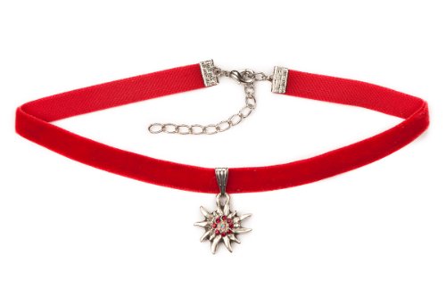 Herbert Hahn Modezubehör Trachten Kropfband - 50995/EDELWEISS - dunkelrot Herbert Hahn Modezubehör Trachten Kropfband - 50995/EDELWEISS - dunkelrot von Herbert Hahn Modezubehör