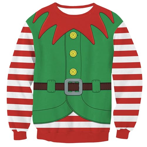 Herberton Weihnachtspullover Unisex Langarm Weihnachten Hässlicher Urlaub Lustiger Baum Damen Herren Sweater Pullover 3D-gedrucktes Sweatshirt XL Herberton Weihnachtspullover Unisex Langarm Weihnachten Hässlicher Urlaub Lustiger Baum Damen Herren Sweater Pullover 3D-gedrucktes Sweatshirt XL von Herberton