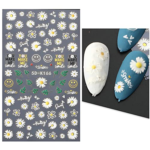 5D Nail Art Sticker,5D Stereoskopisch Selbstklebend Geprägt Nail Art Aufkleber Spitze Blume Nagelaufkleber Abziehbilder Nageltattoos DIY Nageldesign Nageldeko Maniküre Zubehör für Frauen Nagelstudio von Herbests