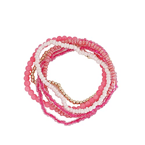 Boho Mehrschichtige Armbänder Bunte Perlen Stretch Armbänder Set Beads Stapelbar Armband Set Sommer Boho Strand Schmuck Party Favors Hawaii Party Valentinstag Urlaub Geschenke für Frauen und Mädchen von Herbests