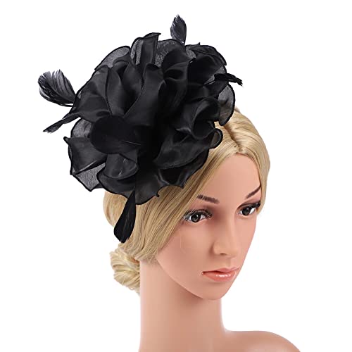 Fascinators 1920 Fascinator Hut Damen,Mesh Federn Clip Kopfschmuck Kopfbedeckungs Hut Flapper Feder Gatsby Haarreif Accessoires Haarnadel Haarschmuck Cocktailparty Hochzeit für Frauen und Mädchen von Herbests