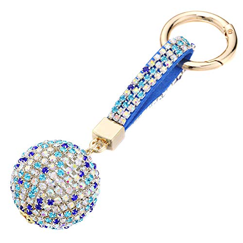 Herbests Bling Glitzer Strass Auto Schlüsselanhänger Handtasche Kristall Charm Anhänger Hängende Ornamente Schlüsselbund für Auto Tasche Schlüssel Geldbörse Rucksack,Blau von Herbests