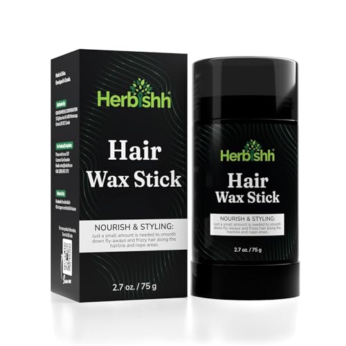 Herbishh Hair Wax Stick For Women & Men - Nourish & Styling Slick Wax Stick for Hair Smoothing, Flyaway, Controls Frizzy Hair, Perfect for Hairline and Nape Area, Pomade Stick for Hair Fly Away 2.7 OZ von Herbishh