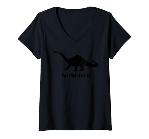 Damen Herbivore – Vegetarisches Geschenk, Tierliebhaber, vegan, tierversuchsfrei T-Shirt mit V-Ausschnitt Damen Herbivore – Vegetarisches Geschenk, Tierliebhaber, vegan, tierversuchsfrei T-Shirt mit V-Ausschnitt von Herbivore Dino Designs