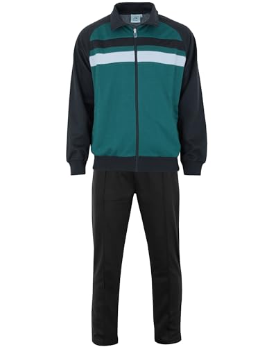 Herbold Sportswear Trainingsanzug Jacke und Hose auch in Kurzgrößen Sportanzug Jogginganzug Freizeitanzug (DE/NL/SE/PL, Numerisch, 29, Regular, Kurz, Klein, grün-schwarz) von Herbold Sportswear