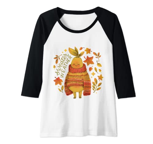 Damen Sweather Weather Birne im Wald Design mit Spruch Herbst Raglan Damen Sweather Weather Birne im Wald Design mit Spruch Herbst Raglan von Herbst und Winter Motiv Designs