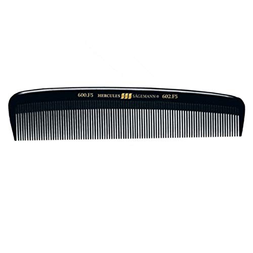 HERCULES SÄGEMANN - 600F-602F Herren Taschenkamm | Herren Kamm mit durchgehend feiner Zahnteilung | Für Styling von feinen Männer-Frisuren | Größe: 5 Zoll von Hercules Sägemann