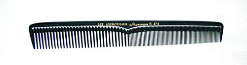 HERCULES SÄGEMANN - 627M Kamm | Hochwertiger 7 Zoll Haarschneidekamm mit extra cm-Einteilung | Vereinfacht Haare schneiden mit Messer, Schere und Haarschneidemaschine | Farbe: Schwarz von Hercules Sägemann