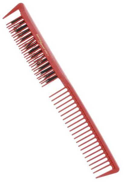 Hercules Sägemann Carbon Toupierkamm mit Naturborsten C10 rot 9" von Hercules Sägemann