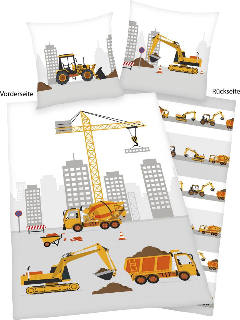 Herding Young Collection Kinderbettwäsche "Baustelle" 2 Stk. tlg. mit tollem Motiv von Herding Young Collection