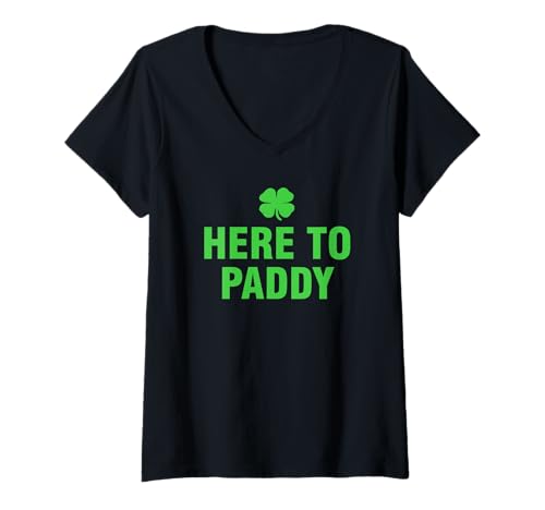 Damen Hier zu Paddy T-Shirt mit V-Ausschnitt Damen Hier zu Paddy T-Shirt mit V-Ausschnitt von Here To Paddy