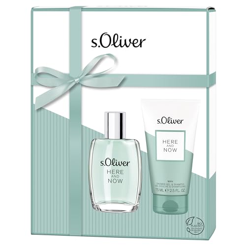 s.Oliver® HERE AND NOW Man | Duo Set- würzig - warm - maskulin - für das Hier und Jetzt | Eau de Toilette 30ml & Duschgel 75ml von Here and now