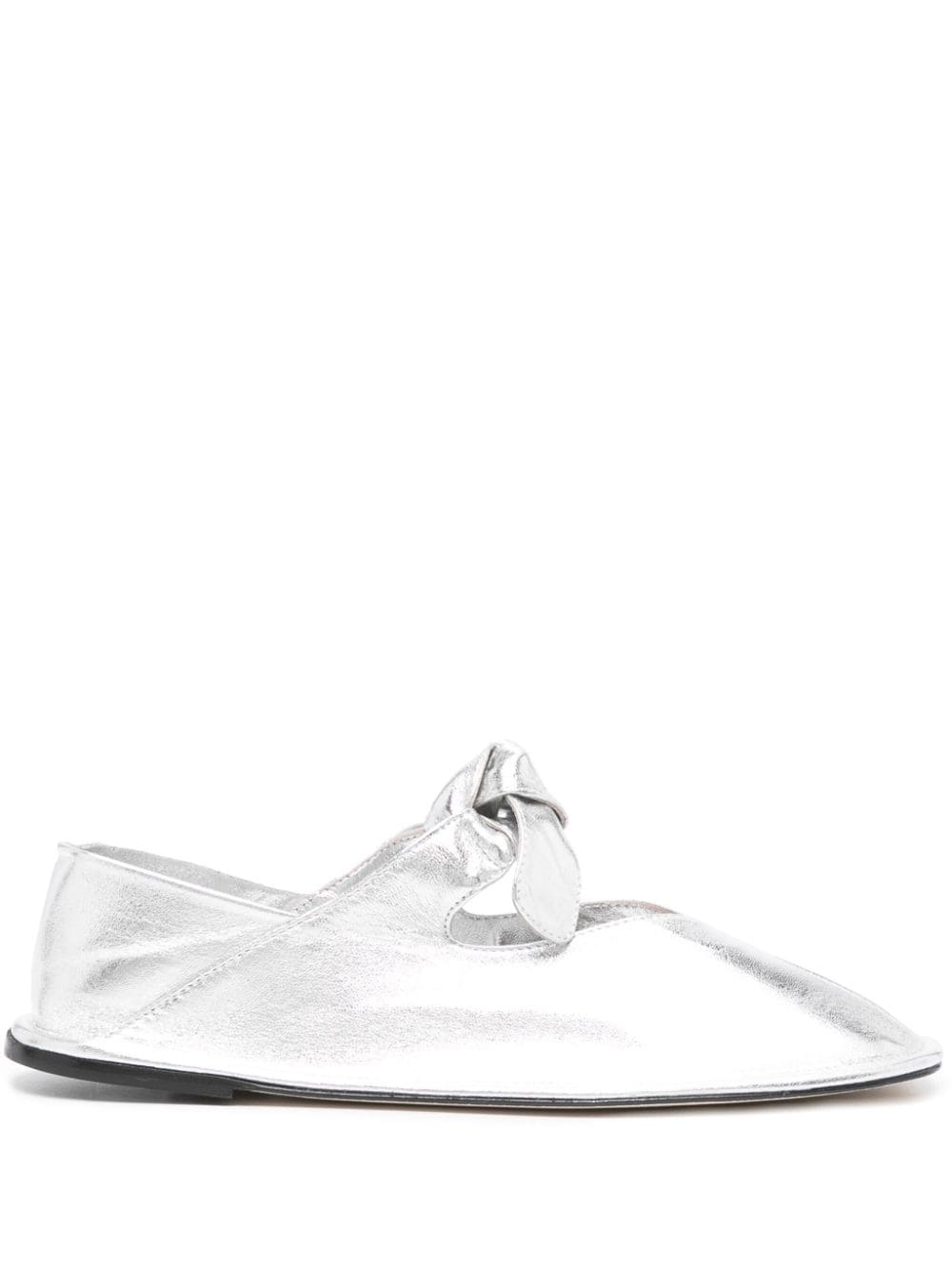 Hereu Llasada Ballerinas im Metallic-Look - Silber von Hereu