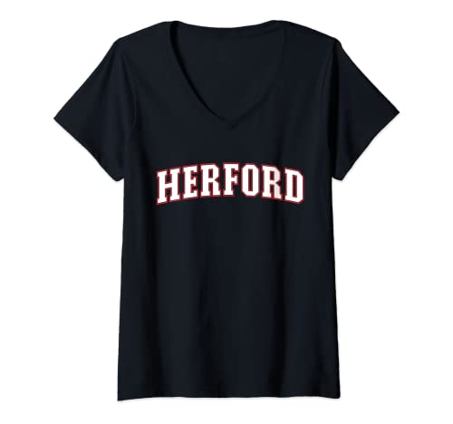 Damen Herford Germany Deutschland Erinnerung Herford T-Shirt mit V-Ausschnitt Damen Herford Germany Deutschland Erinnerung Herford T-Shirt mit V-Ausschnitt von Herford Deutschland Souvenir