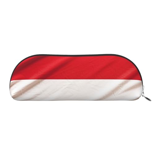 Federmäppchen mit Italien-Flagge, Leder, tragbar, Schreibwaren-Organizer, Stiftehalter, Make-up-Tasche mit Reißverschluss, silber, Einheitsgröße, Kosmetiktasche von HerfsT