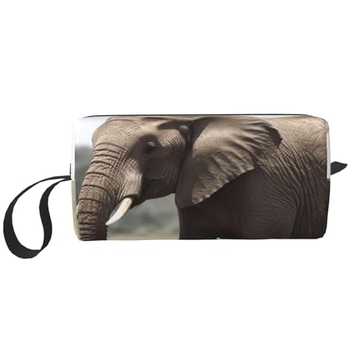 Make-up-Tasche für Damen, Flamingo, große Kapazität, Kosmetiktasche, tragbare Kulturbeutel, Reiseaufbewahrung, elefant, Einheitsgröße von HerfsT