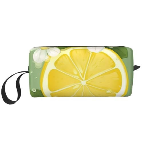 Make-up-Tasche für Damen, frische Zitrone, große Kapazität, tragbare Kulturbeutel, Reiseaufbewahrung, Fresh Lemon, Einheitsgröße von HerfsT