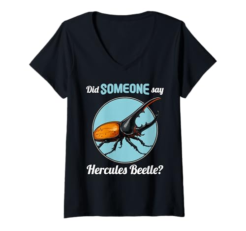 Damen Herkuleskäfer T-Shirt mit V-Ausschnitt von Herkuleskäfer Tier Shop