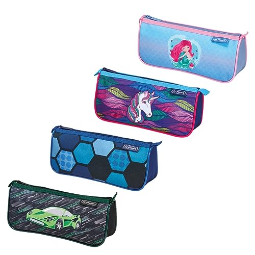 Herlitz® Einkammer-Schulmäppchen Sport | Reißverschluss | Tasche Etui Organizer Kosmetiktasche Stiftelemente Stift Zubehör | Kinder Jugendliche | Motivmix, Mix, Mały, Tube von Herlitz