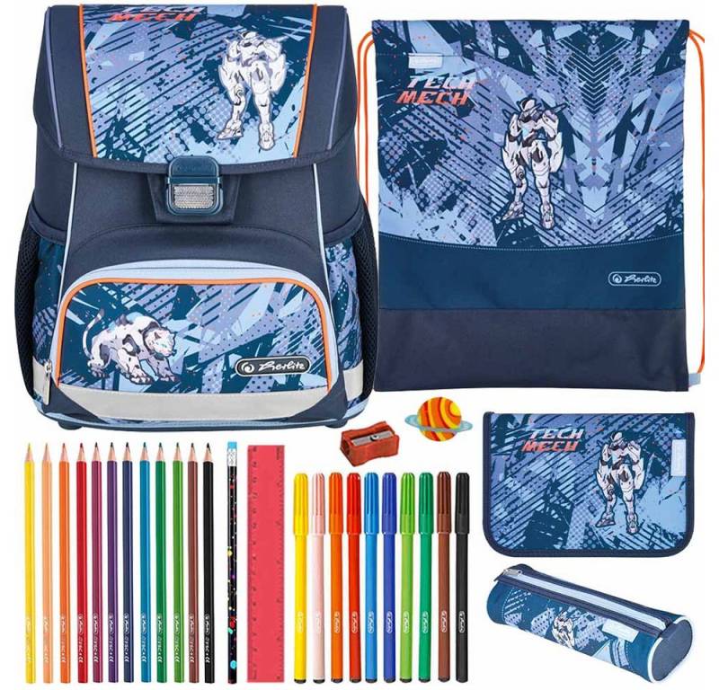 Herlitz Schulranzen Set Loop Plus 10-teilig 2025 Jungen TechMech von Herlitz