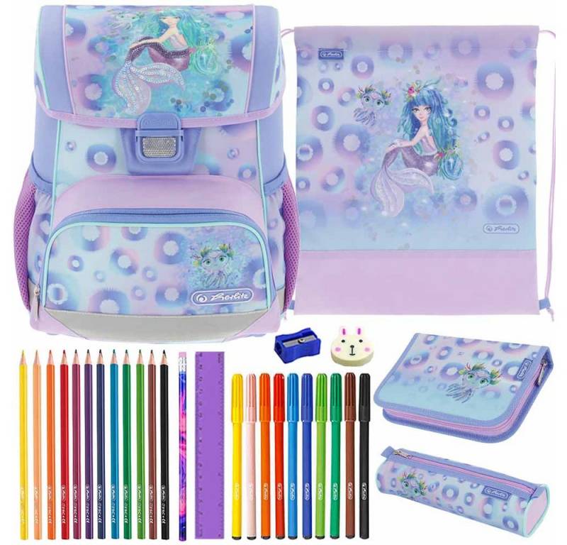 Herlitz Schulranzen Set Loop Plus 10-teilig 2025 Mädchen Mystic Mermaid von Herlitz