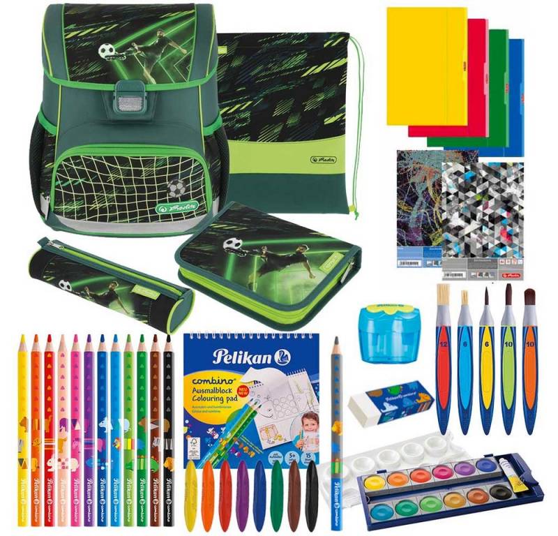 Herlitz Schulranzen Set Loop Plus 14-teilig Premium 2025 Jungen Game Changer von Herlitz