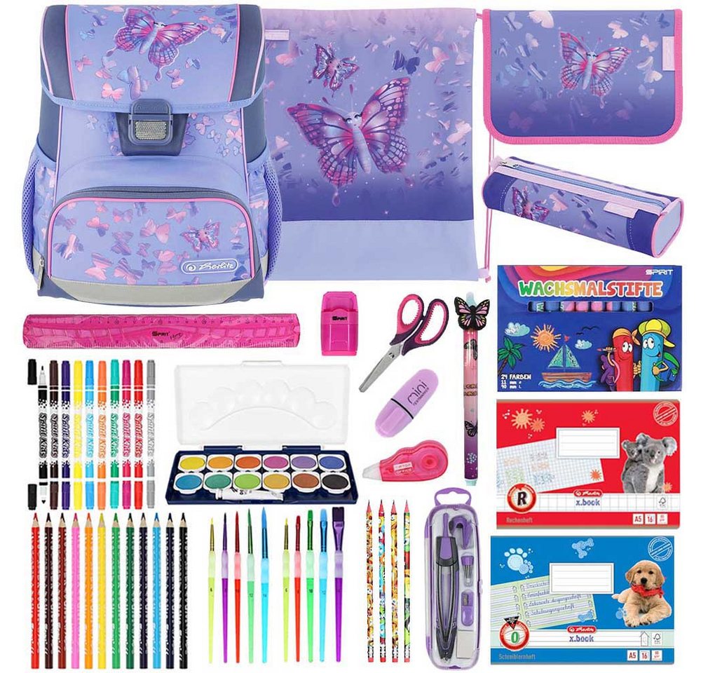 Herlitz Schulranzen Set Loop Plus 20-teilig 2025 Mädchen Butterfly Paradise Herlitz Schulranzen Set Loop Plus 20-teilig 2025 Mädchen Butterfly Paradise von Herlitz
