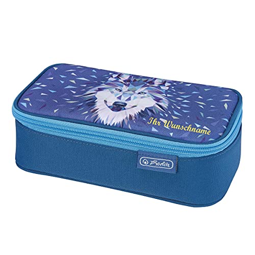 Herlitz Stiftebox XXL mit Namensgravur - Faulenzerrolle - Faulenzer-Box "Wolf" von Herlitz