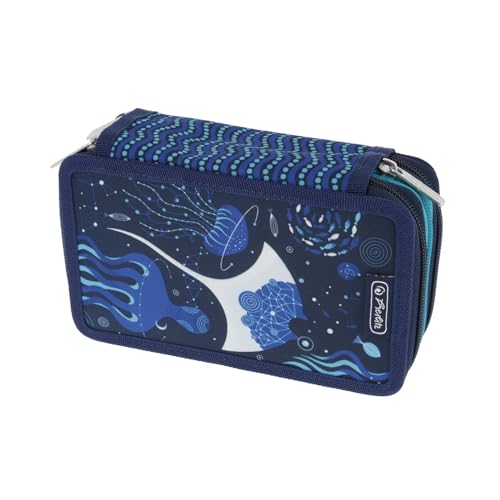 Herlitz Triple-Decker Pencil Case 31-Piece Deep Ocean von Herlitz