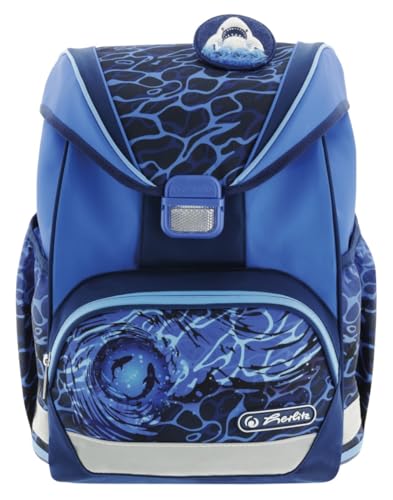 Herlitz Unisex Kinder Ultralight Blue Shark Schulranzen, Multicoloured, 44 von Herlitz