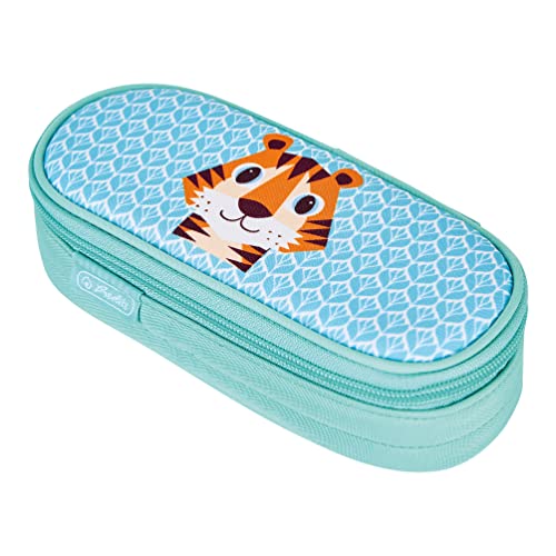 herlitz 50038954 Faulenzer Etui, Cute Animals Tiger, 1 Stück von Herlitz