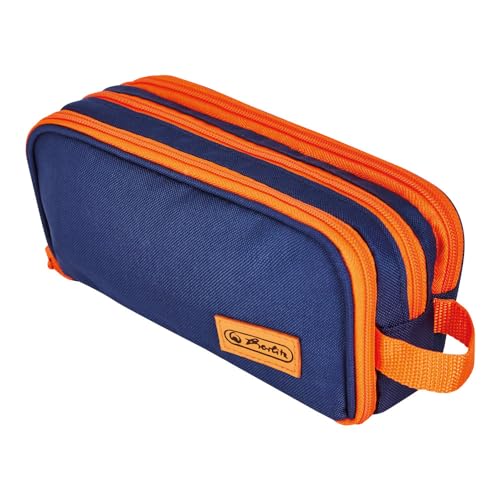 Herlitz herluitz Doppelfaulenzer Uni blau/orange, 1 Stück von Herlitz