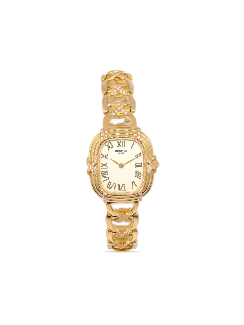 Hermès Pre-Owned 1990 pre-owned 'Ruban' Armbanduhr, 26mm - Gold von Hermès Pre-Owned