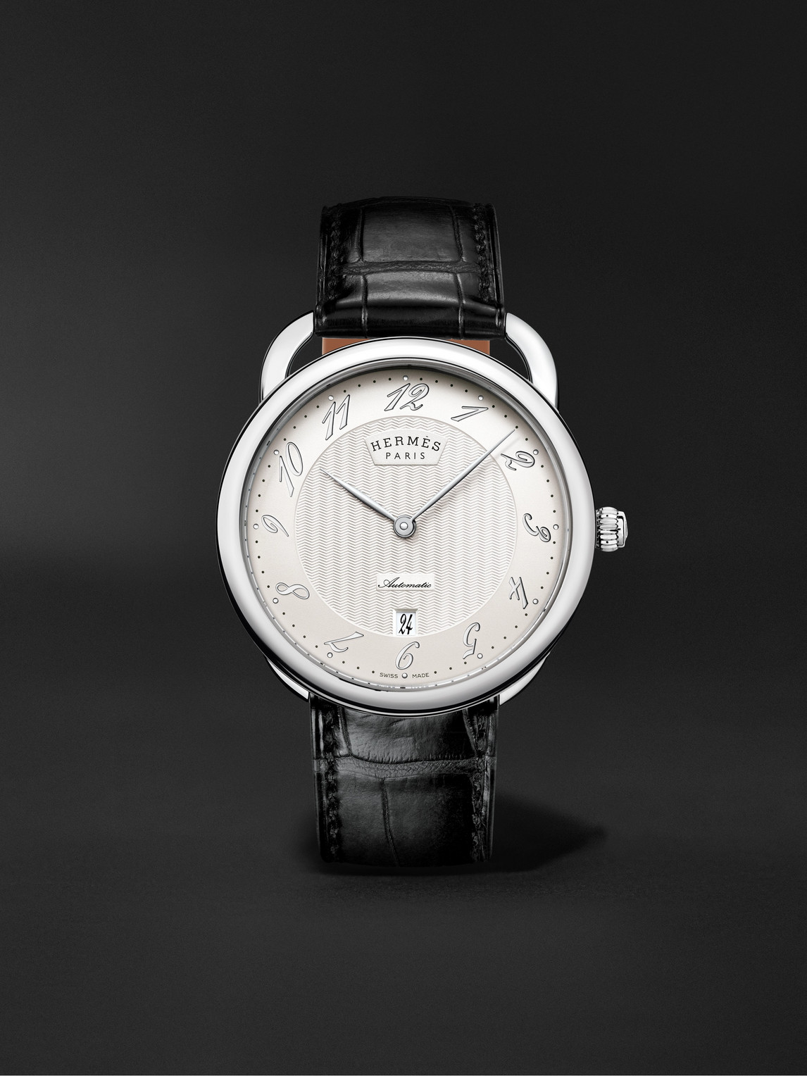 Hermès Timepieces - Arceau Automatic 40mm Stainless Steel and Alligator Watch, Ref. No. 055574WW00 - Men - White von Hermès Timepieces