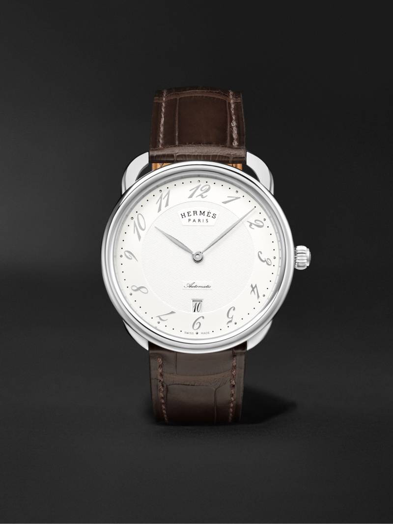 Hermès Timepieces - Arceau Automatic 40mm Steel and Alligator Watch, Ref. No. 055562WW00 - Men - White von Hermès Timepieces