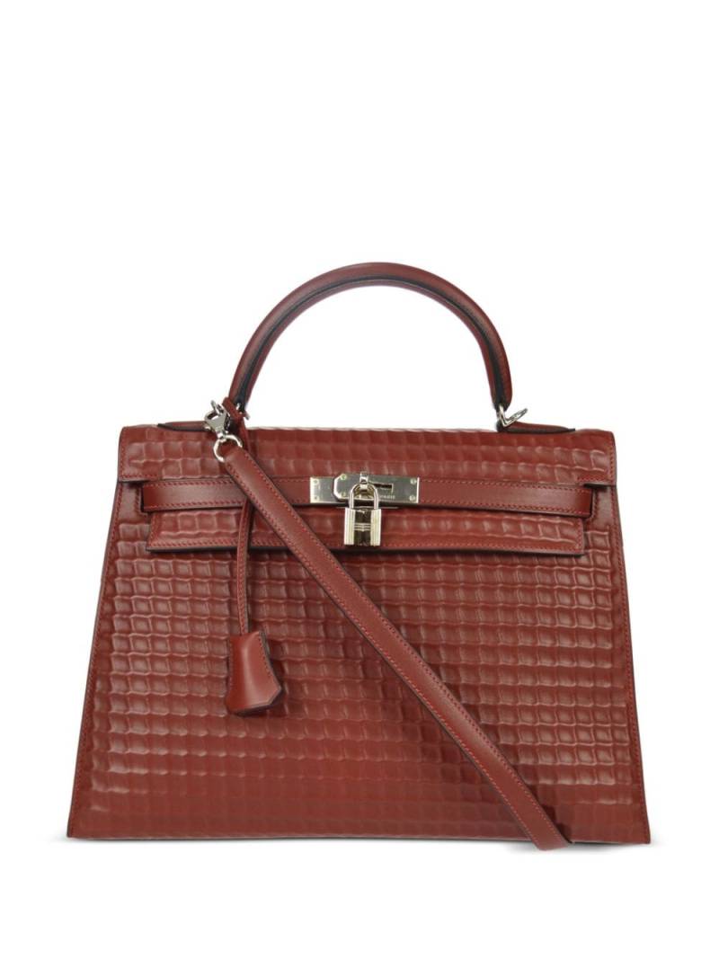 Hermès Pre-Owned 2003 Waffle Kelly 32 Sellier Handtasche - Rot von Hermès Pre-Owned