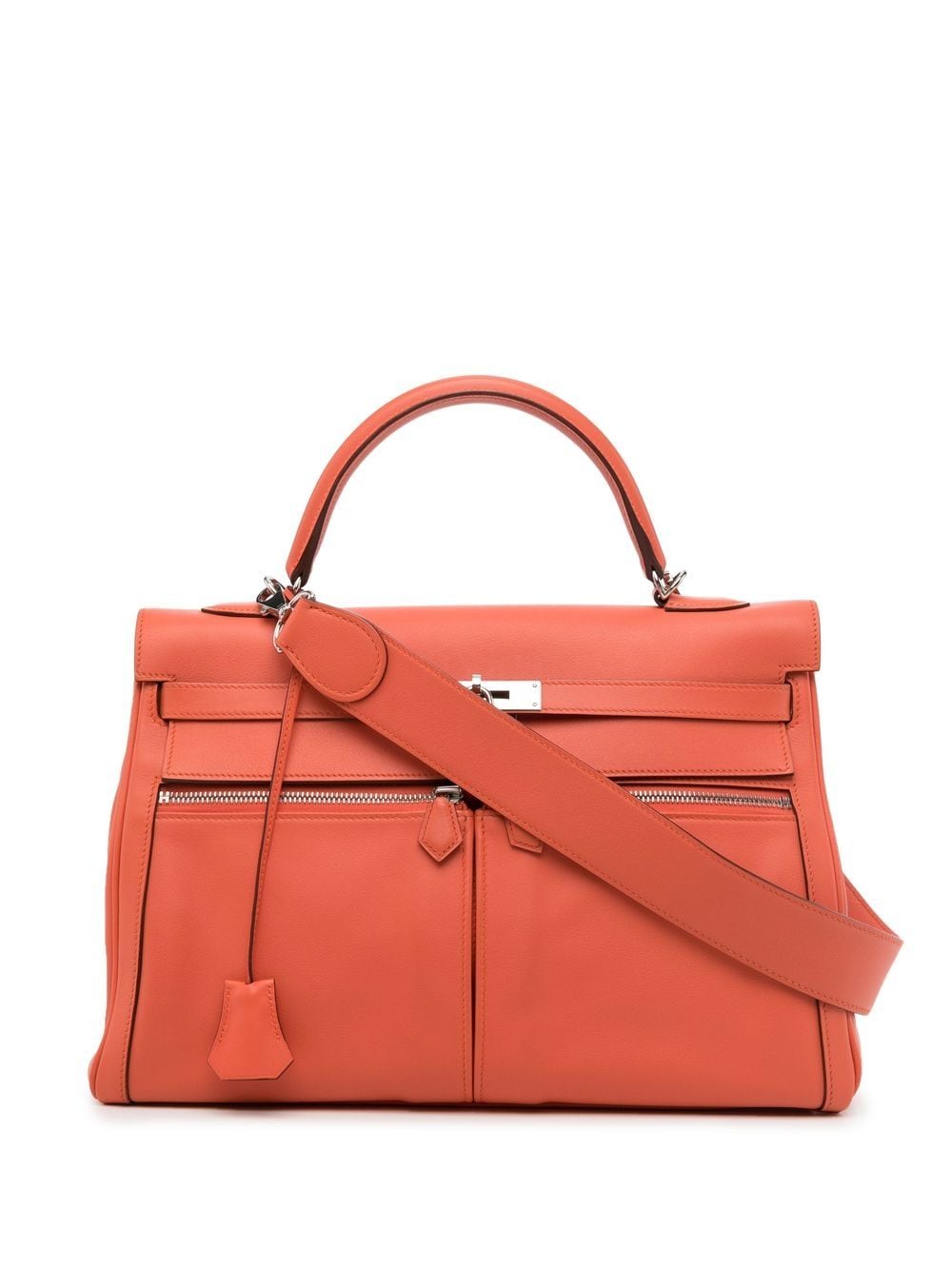 Hermès Pre-Owned 2012 pre-owned Kelly Lakis 2way Handtasche 35cm - Orange von Hermès Pre-Owned