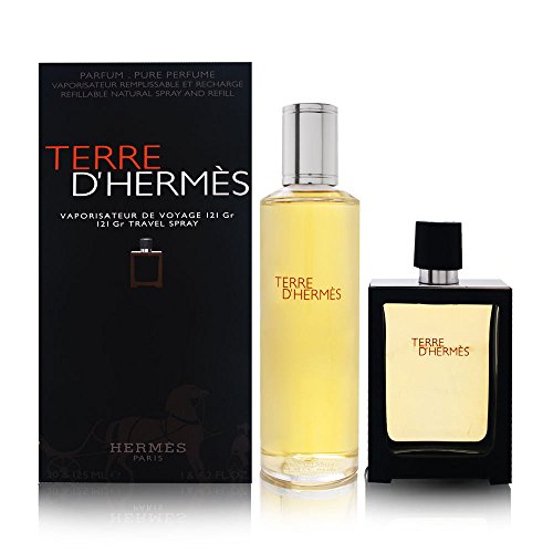 Hermes Terre EDP Vaporisateur/Spray Nachfüllbar 30ml + Nachfüllflasche 125ml für Ihn von Hermès