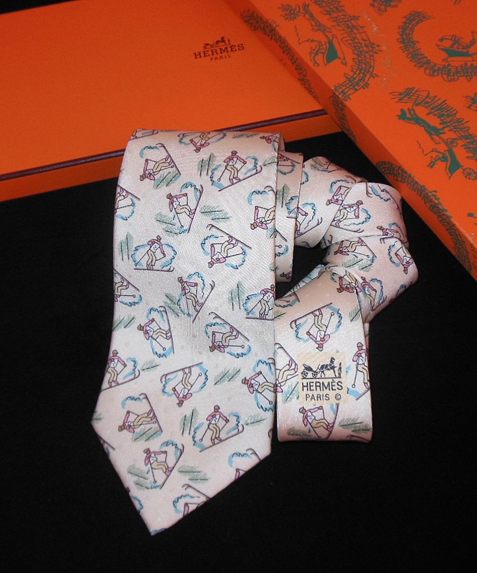 Hermes Cravate Krawatte 7601 Sa Made in France 100% Seidenkrawatte Hermes Kollektion von HermesScarvesLuxury