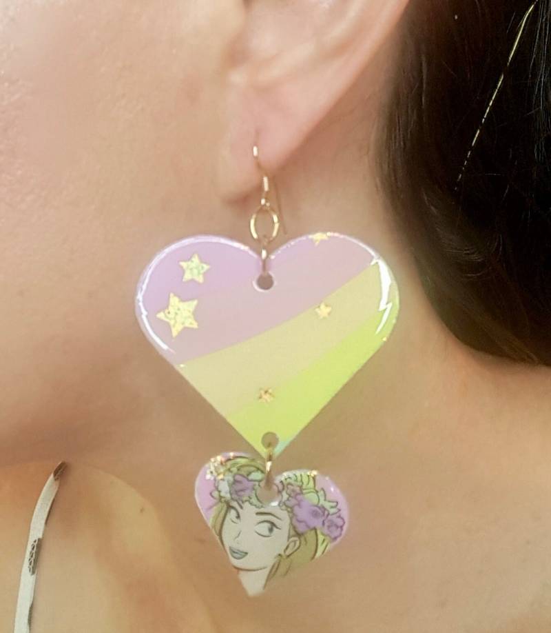 Glänzende Herzförmige Ohrringe von HermitQueen