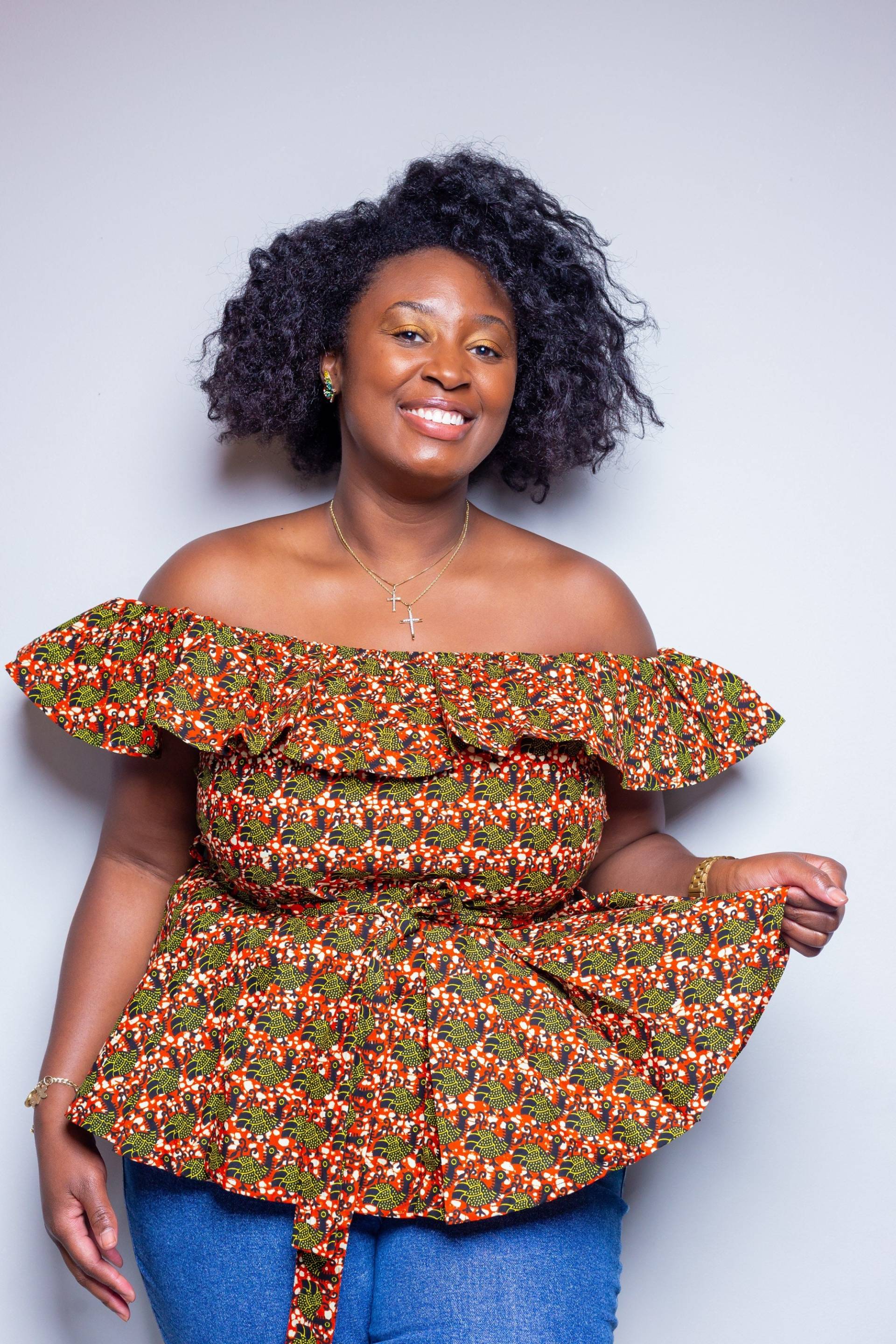 Ankara Peplum Top || 3-Wege-style Plus Size Damen Kleidung - Sika Braun Ankara Peplum Top || 3-Wege-style Plus Size Damen Kleidung - Sika Braun von HermosaAnkara