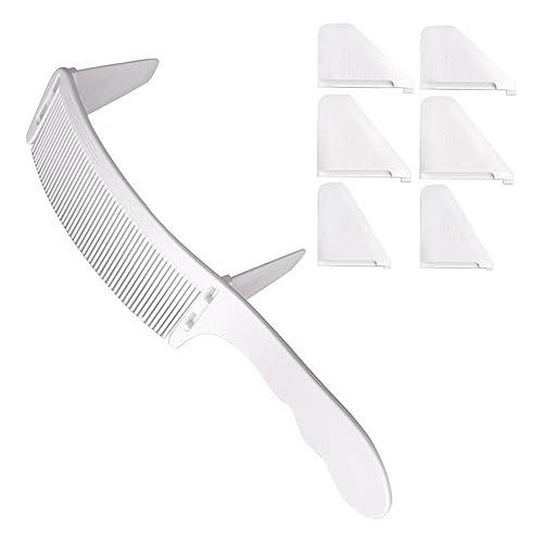 Hermosiey 1 Set Positionierungskamm Friseur Haarschneidekamm Salon Friseurschere Gebogener Kamm für Männer Haarstyling-Werkzeug von Hermosiey
