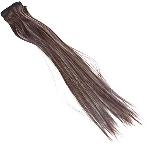 Hermosiey Frauen Menschenhaar Klipp Peruecke in den Haarverlaengerungen 7 Stueck 70g 20 inch Kammel- + Golden- von Hermosiey