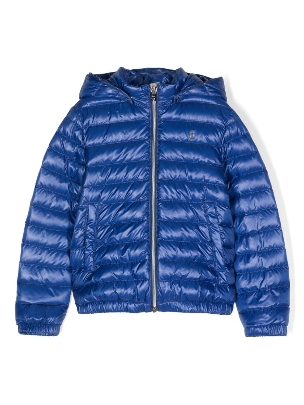 Herno Kids Gefütterte Jacke mit Logo-Schild - Blau von Herno Kids