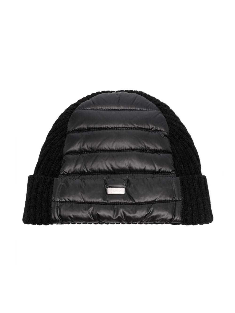 Herno Kids Gesteppte Beanie - Schwarz von Herno Kids