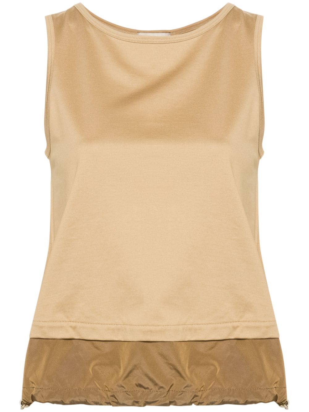 Herno Chic Jersey-Trägershirt mit Logo-Schild - Nude von Herno