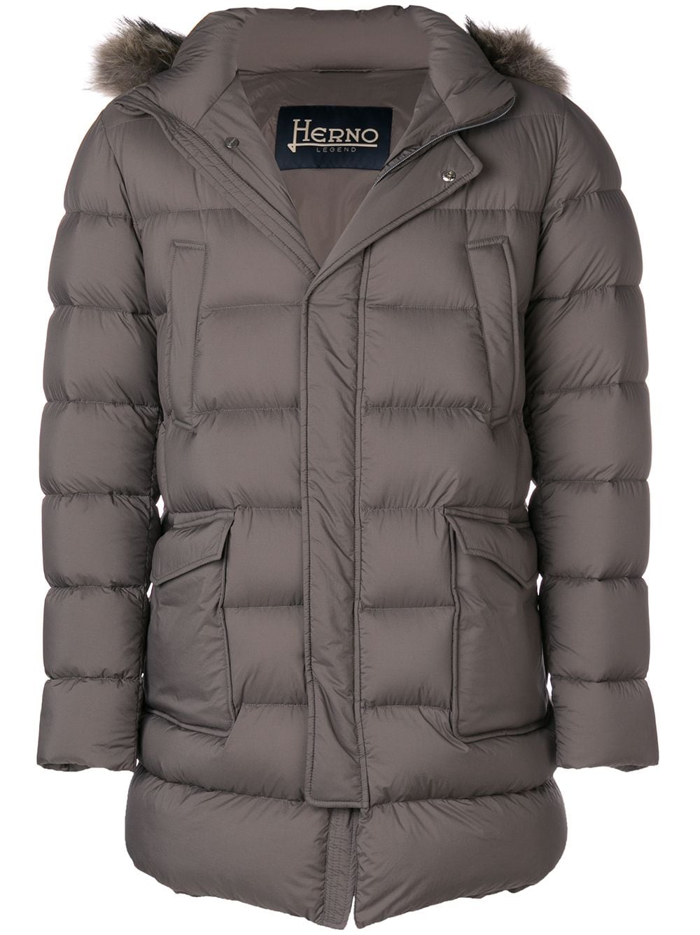 Herno Daunenjacke mit aufgesetzten Taschen - Grau von Herno