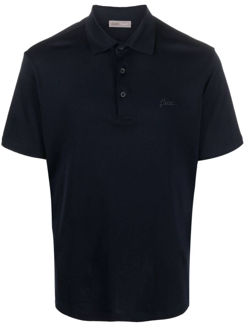 Herno Poloshirt mit Logo-Prägung - Blau von Herno